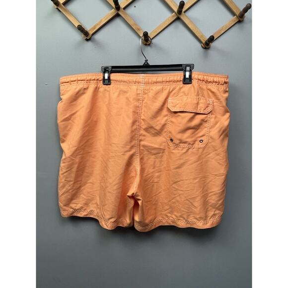 Croft & Barrow Swim Trunks Mens 2XL‎ Solid Orange Shorts Mesh lined - Picture 2 of 7